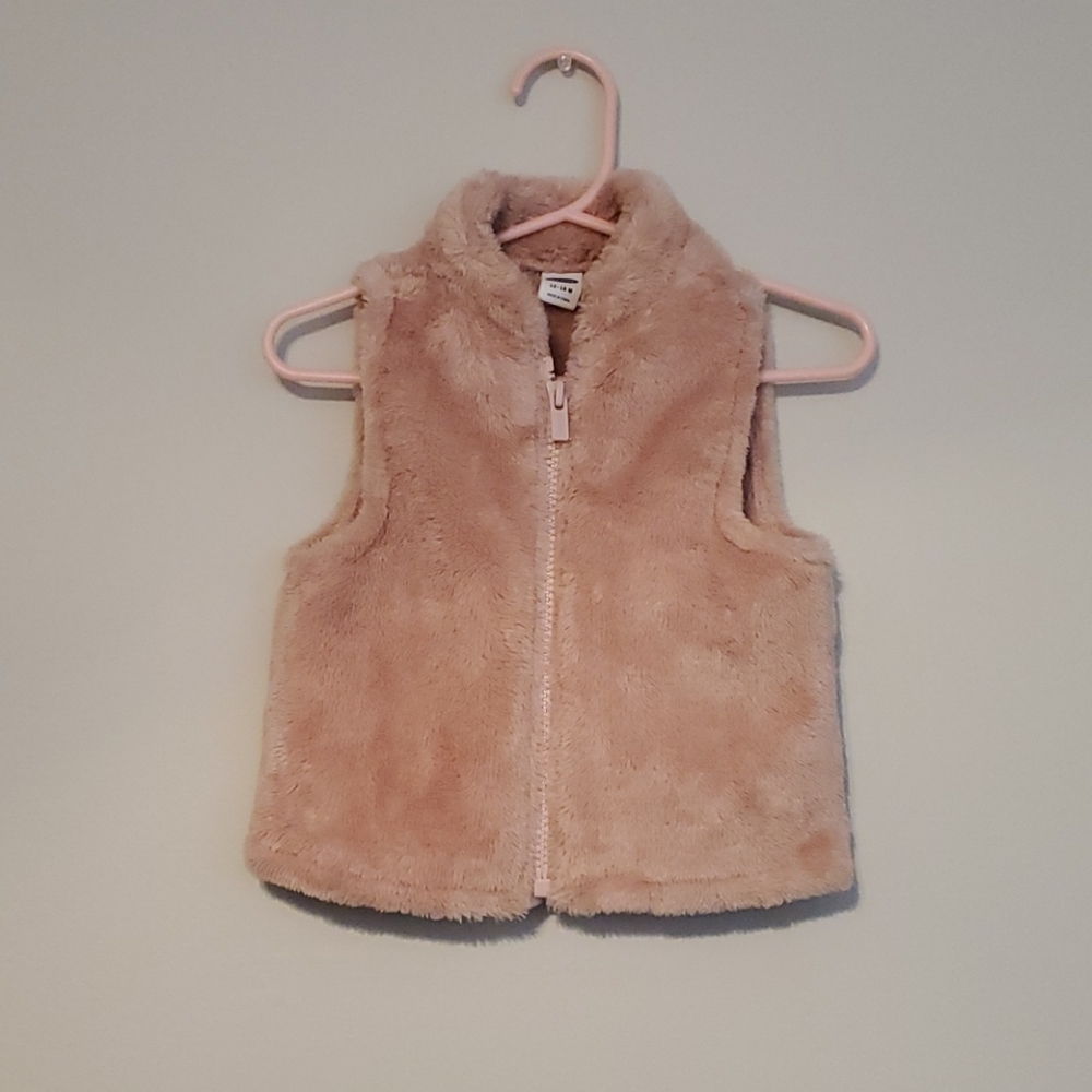 Old navy minky baby girl vest